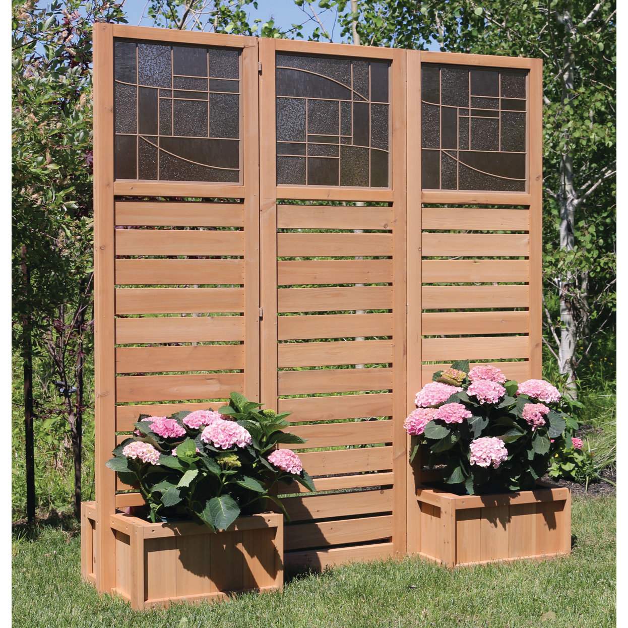 Yardistry Langdon Privacy Screen with Planters & Reviews Wayfair